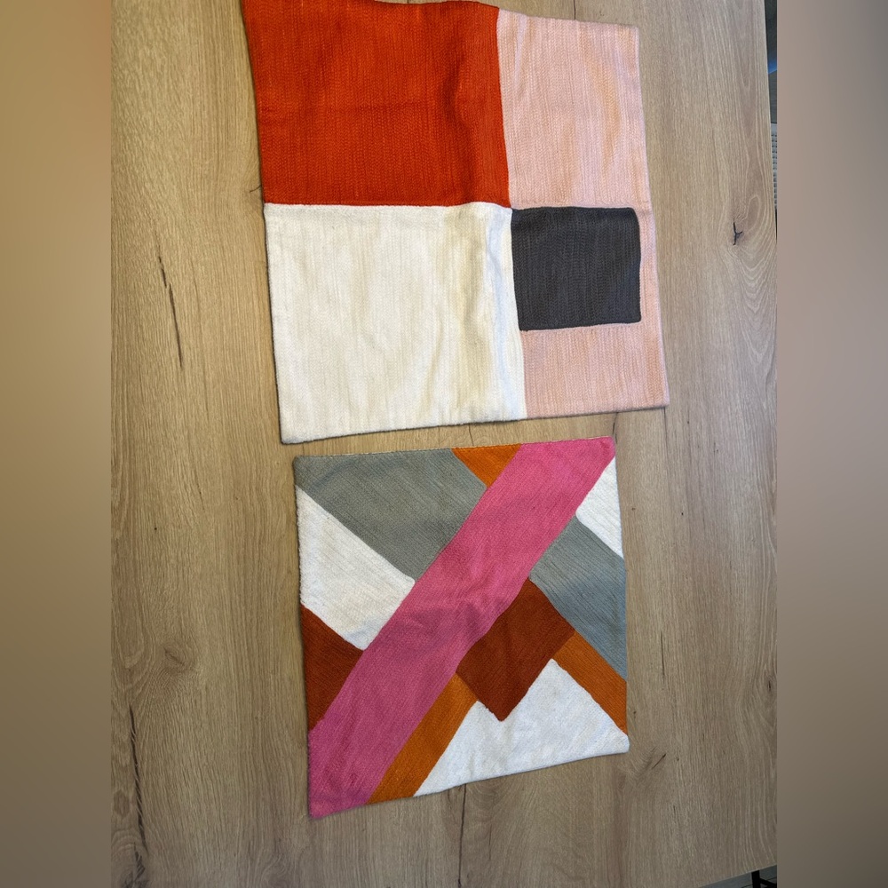 West Elm throw pillow cases set of 2